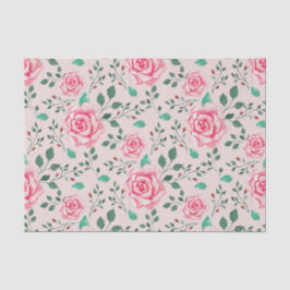 Rosa Rose und Grünflächen | Rosa Seidenpapier