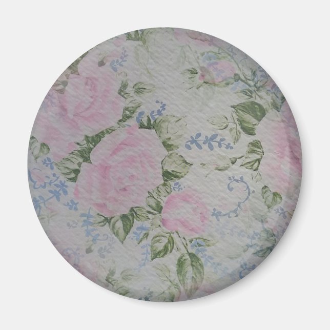 Rosa Rose Vintag Magnet (Vorne)