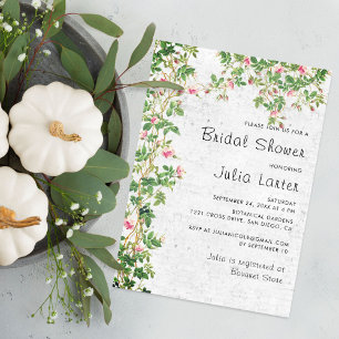 Rosa Rose Vintages Brautparty Einladung