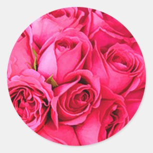 Rosa Rose Wedding Umschlag Aufkleber Stickers