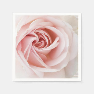 Rosa Rose & Weißes Holz Shabby Chic Brautdusche Serviette