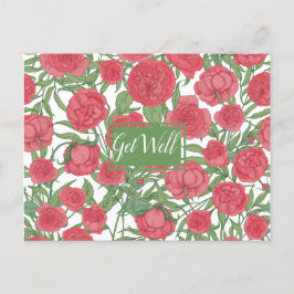 Rosa Rose wird gut Postkarte