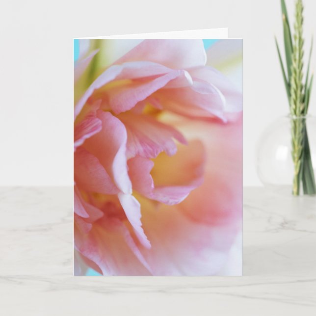 Rosa Rose zum Muttertag Karte (Vorderseite)