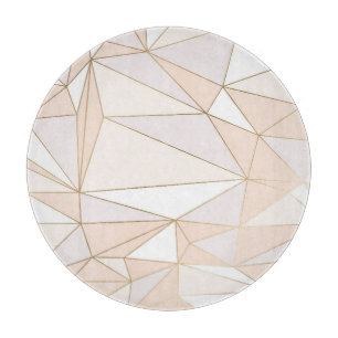 Rosa Rosegold: Abstrakt geometrischer Luxus Schneidebrett
