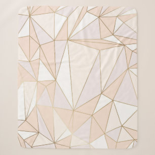 Rosa Rosegold: Abstrakt geometrischer Luxus Sherpadecke