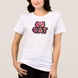 Rosa Roségold-Katze Tri-Blend Shirt