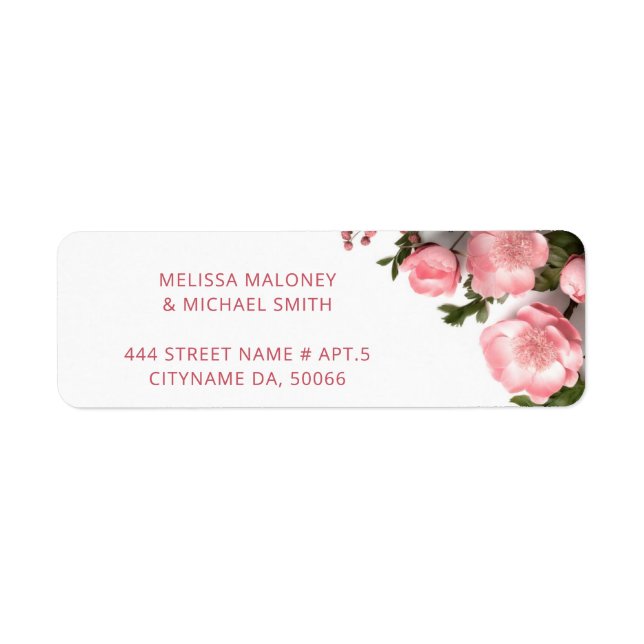 Rosa Rosen 3D Blumen |  Hochzeit (Vorne)