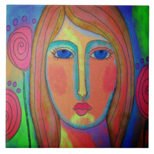 Rosa Rosen Abstraktes digitales Bild Fliese