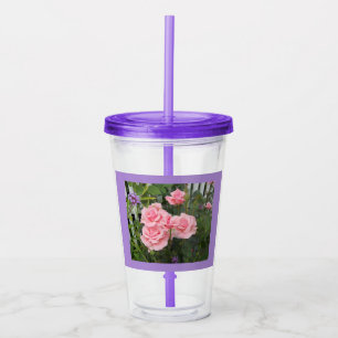 Rosa Rosen Acryltrinkbecher