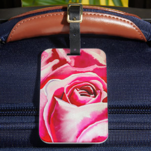 Rosa Rosen Aquarellkunst Gepäckanhänger