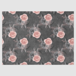 Rosa Rosen aus Holzkohle Seidenpapier