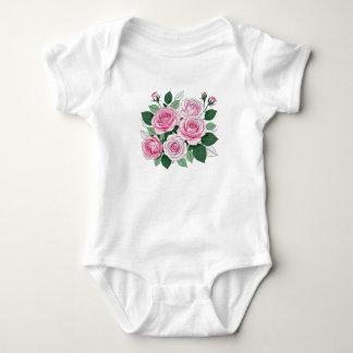 Rosa Rosen Baby Strampler
