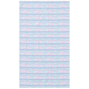 Rosa Rosen, Blau, Rosa, Weiß Stripes Tischdecke