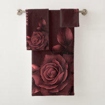 Rosa Rosen Blume Maroon