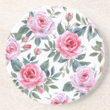 Rosa Rosen Blumen Cottagecore Wasserfarben Muster