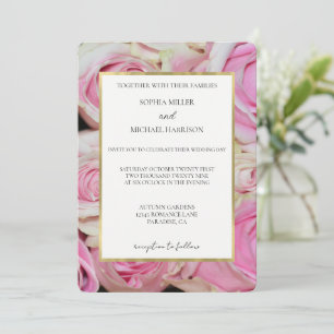 Rosa Rosen Blumen (Fotografie von mir) Hochzeit Einladung
