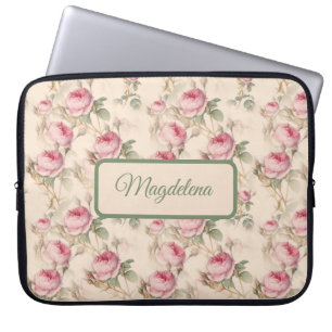 Rosa Rosen Blumenabdeckung Laptopschutzhülle
