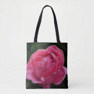 Rosa-Rosen-Blumenkunst-Tasche