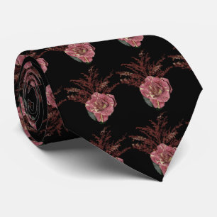 Rosa Rosen-Blumenstrauß Krawatte