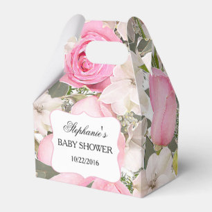 Rosa Rosen-Blumenstrauß-personalisierter Geschenkschachtel