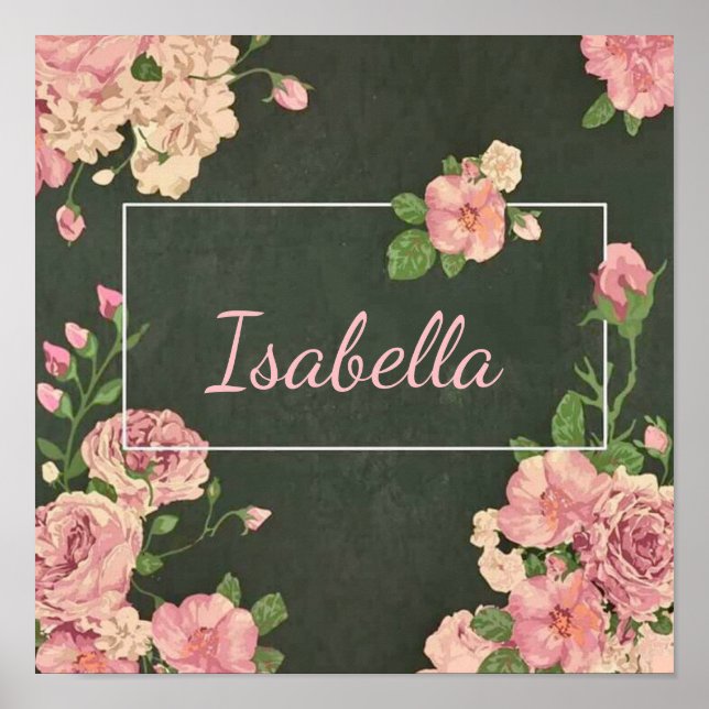 Rosa Rosen drucken, Werteplakat (Matte) Poster (Vorne)