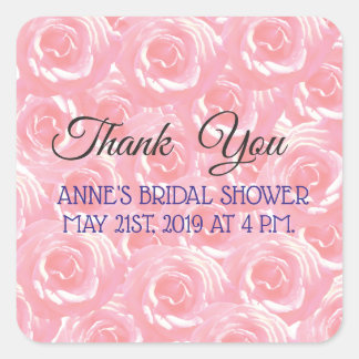 Rosa Rosen Elegante Brautparty Stickers