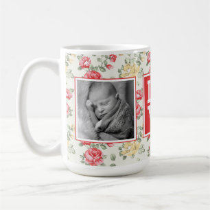 Rosa Rosen-elegante Tapete   LIEBE mit Fotos Tasse