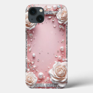 Rosa Rosen Elegantes Rahmen-Alltags-Phone-Style Case-Mate iPhone Hülle