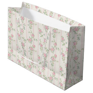 Rosa Rosen Floral Große Geschenktüte