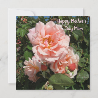 Rosa Rosen für Mama Feiertagskarte