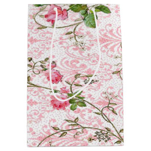Rosa Rosen-Geschenk-Tasche Mittlere Geschenktüte