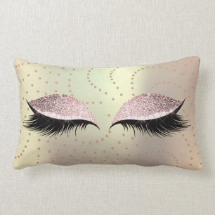 Rosa Rosen-Glitzer-Make-up peitscht Swarovski Lendenkissen