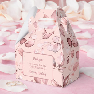Rosa Rosen-Gold Botanik Quinceañera-Geschenkschach Geschenkschachtel