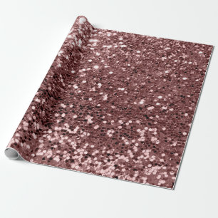 Rosa Rosen-Goldsequin-Glitzer-glänzende Geschenkpapier