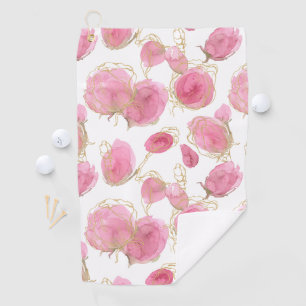 Rosa Rosen Golfhandtuch