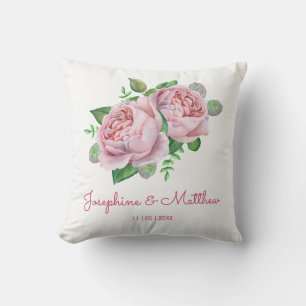 Rosa Rosen Hochzeit Kissen