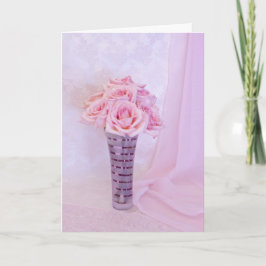 Rosa Rosen I Feiertagskarte