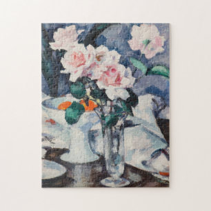 Rosa Rosen in einer Glasvase   Samuel John Peploe Puzzle