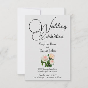 Rosa Rosen in Rosa Einladung