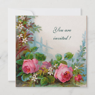 ROSA ROSEN & JASMINEN  White Ice Metallic Einladung