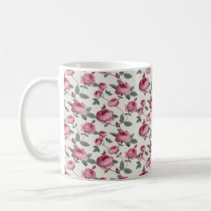 Rosa Rosen Kaffeetasse