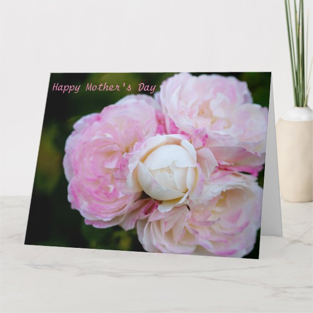 Rosa Rosen Karte (Vorderseite)