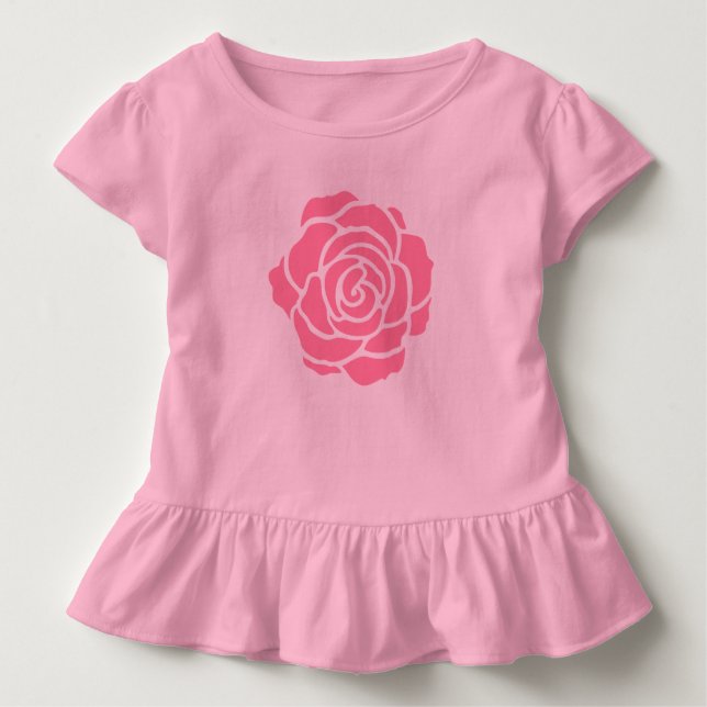 Rosa Rosen-Kleinkind-T - Shirt (Vorderseite)