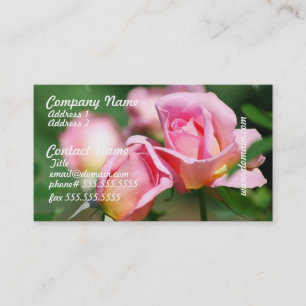Rosa Rosen-Knospen-Geschäfts-Karten Visitenkarte