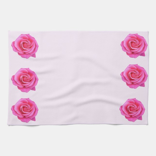 Rosa Rosen Küchentücher (Horizontal)