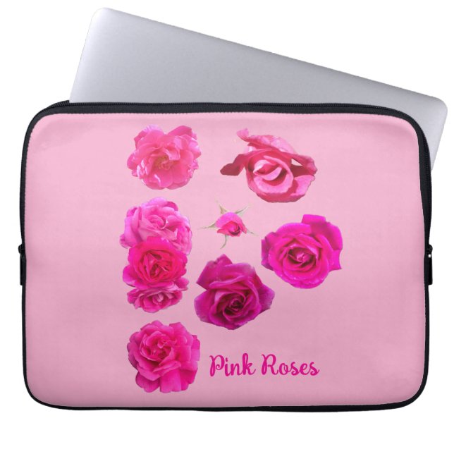 Rosa Rosen  Laptopschutzhülle (Vorderseite)