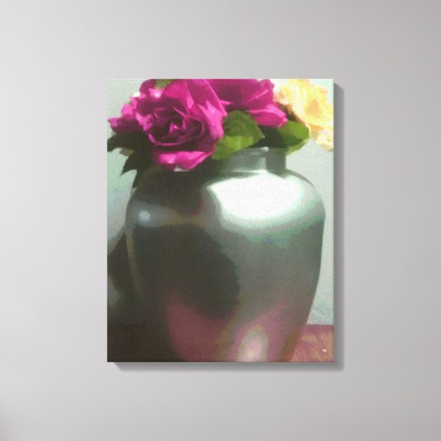 Rosa Rosen Leinwanddruck (Vorderseite)