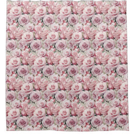 Rosa Rosen Maximaler Duschvorhang