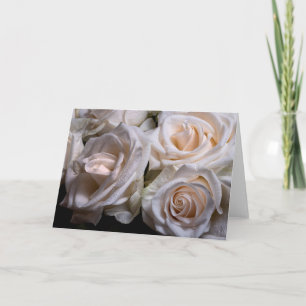 Rosa Rosen mit Taub Karte