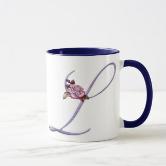 Rosa Rosen-Monogramm L Tasse